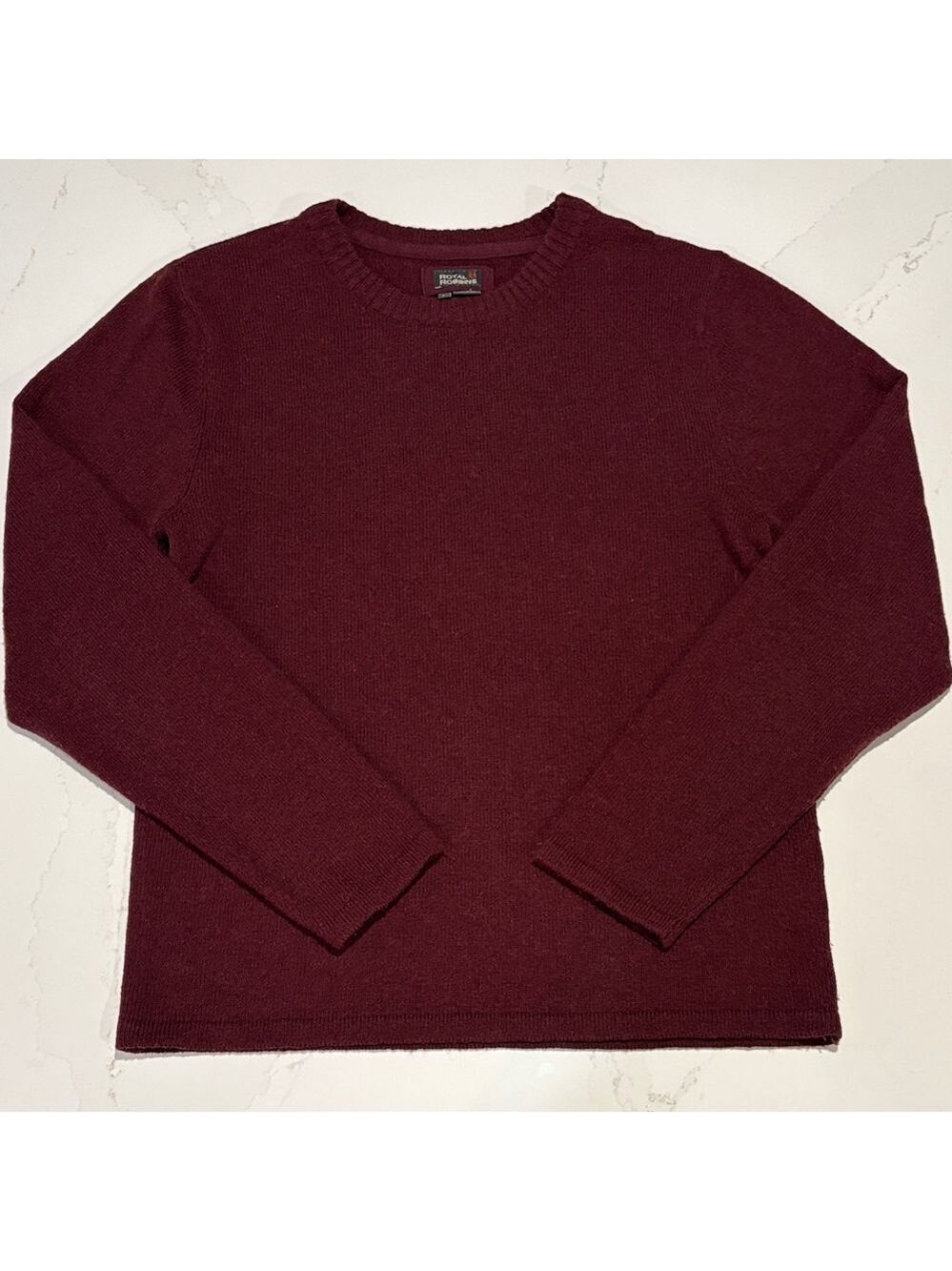 Royal Robbins Men's Maroon Burgundy Wool Blend Crewneck Sweater Size M/L